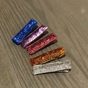 Glitter hair clips, baby girl hair bows